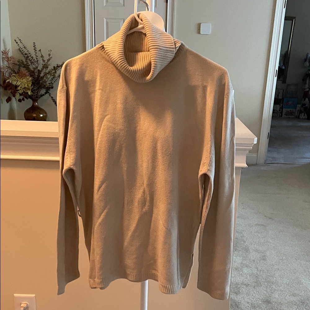 Stephanie Rogers Cream Turtleneck Sweater